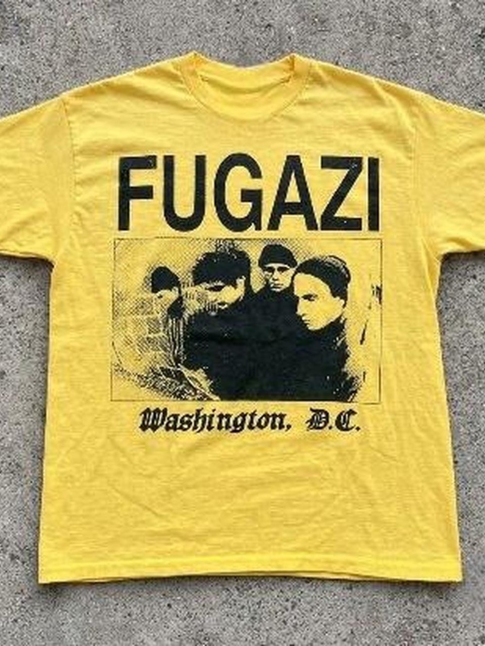 Gildan Yellow Fugazi Washington D.C. Graphic Tee